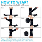 Ultimate Ankle Support: 2 Pack Copper Infused Compression Sleeves for Pain Relief & Injury Prevention - Perfect for Sports & Daily Activities