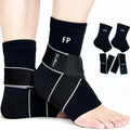 Ultimate Ankle Support: 2 Pack Copper Infused Compression Sleeves for Pain Relief & Injury Prevention - Perfect for Sports & Daily Activities