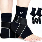 Ultimate Ankle Support: 2 Pack Copper Infused Compression Sleeves for Pain Relief & Injury Prevention - Perfect for Sports & Daily Activities