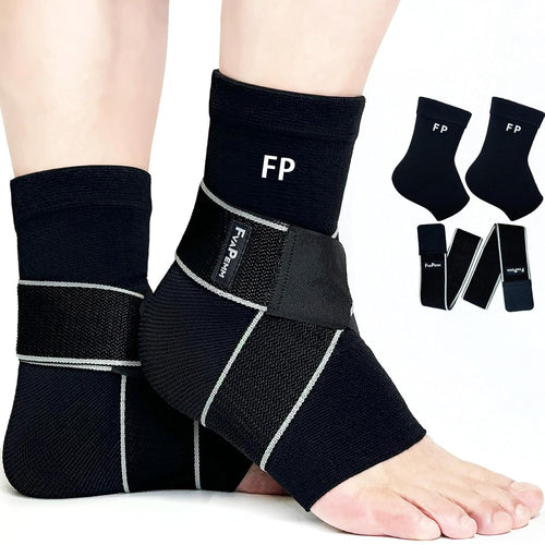Ultimate Ankle Support: 2 Pack Copper Infused Compression Sleeves for Pain Relief & Injury Prevention - Perfect for Sports & Daily Activities
