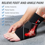 Ultimate Ankle Support: 2 Pack Copper Infused Compression Sleeves for Pain Relief & Injury Prevention - Perfect for Sports & Daily Activities