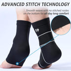 Ultimate Ankle Support: 2 Pack Copper Infused Compression Sleeves for Pain Relief & Injury Prevention - Perfect for Sports & Daily Activities